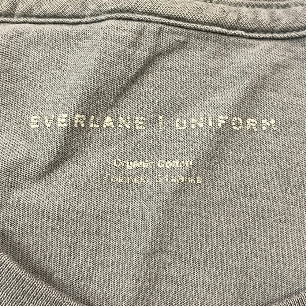Everlane T-Shirt Men Large Organic Cotton Crew Neck Slate Blue Gray Minimalist - Picture 3 of 9